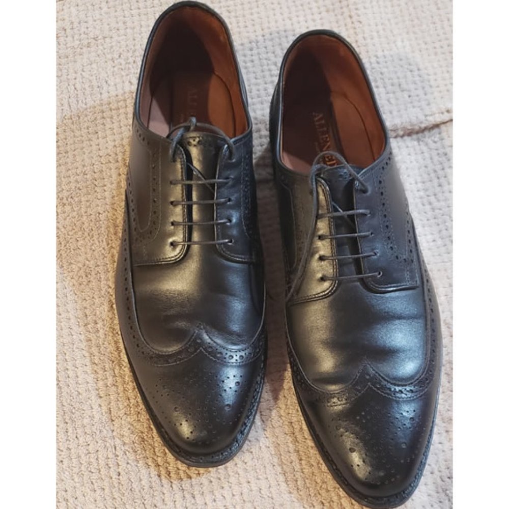 Allen Edmonds Stuttgart Wingtip Shoes 12E ((Black)